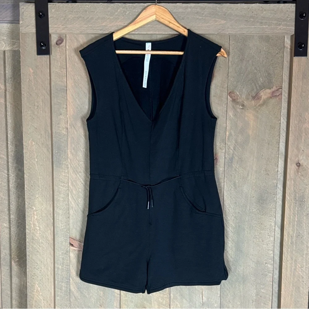Lululemon Athletica French Terry v-neck romper Black Size 2 - Picture 5 of 15